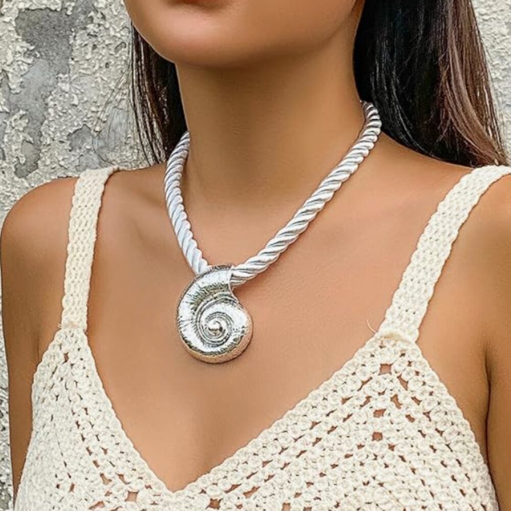 Zara Silver Spiral Necklace